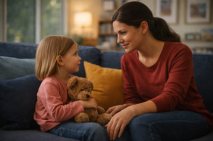Parent calmly talking with young child in a cozy family living room.png