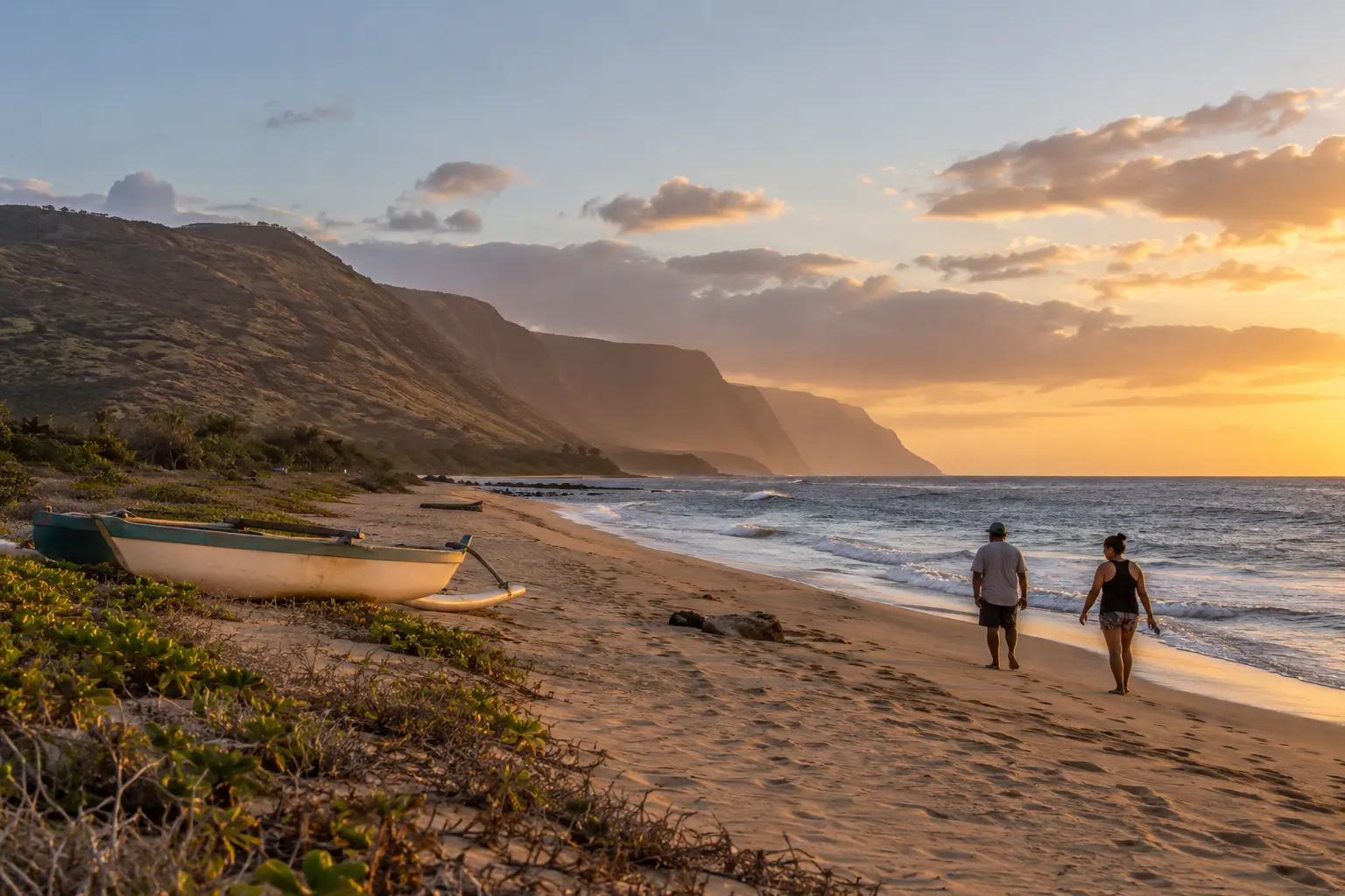 Remote sea cliffs on Molokai