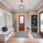 Niagara home entryway with mudroom built-ins, organized storage, and a welcoming, stylish foyer.