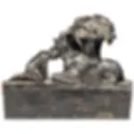 Max Blondat, âne et fascinateur à fleurs, bronze, vers 2000, France