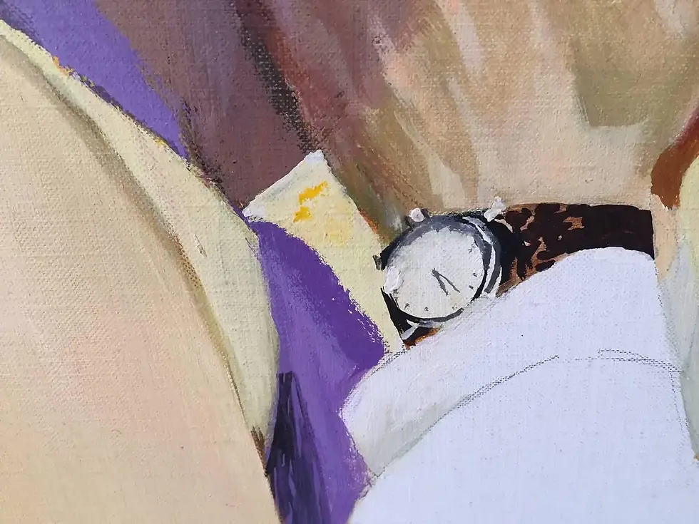 Miniature : Troels Marstrand ou Mars, huile sur toile, signée, danois, vers 1970