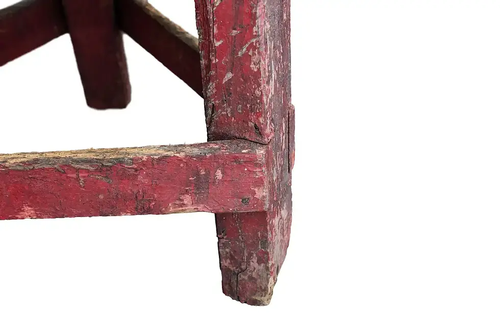 Miniature : Bloc de sélection de boucherie tripode de style brutaliste, bois naturel, vers 1900