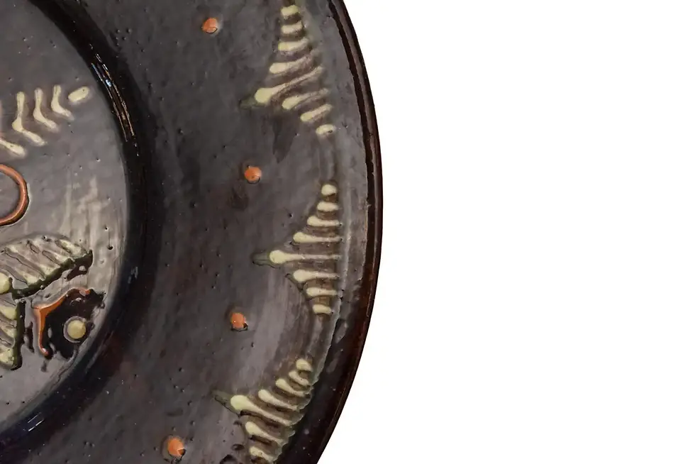 Miniature : Grand plat rond, terre cuite, datant d'environ 1960, France