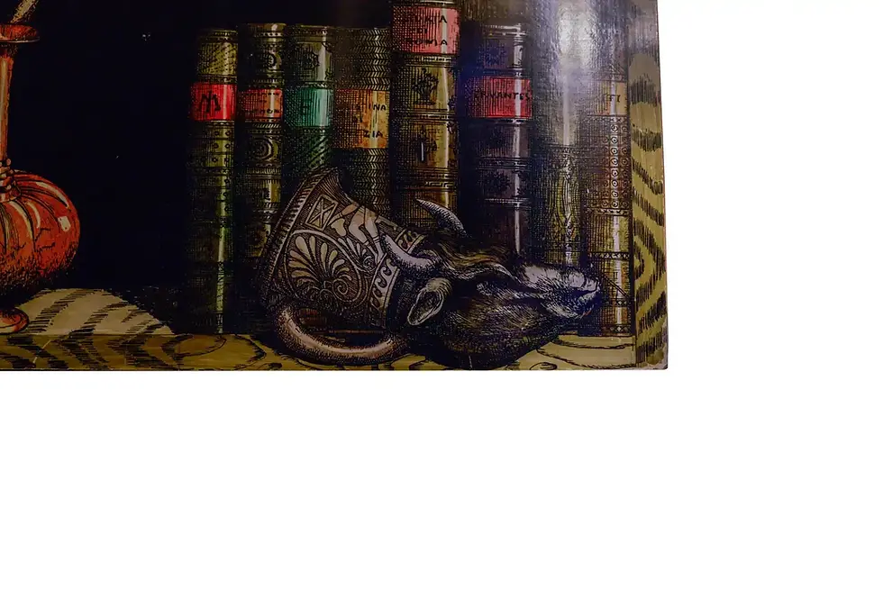 Miniature : Piero Fornasetti, paire de portes d'armoire réalisées pour un repose-pieds privé
