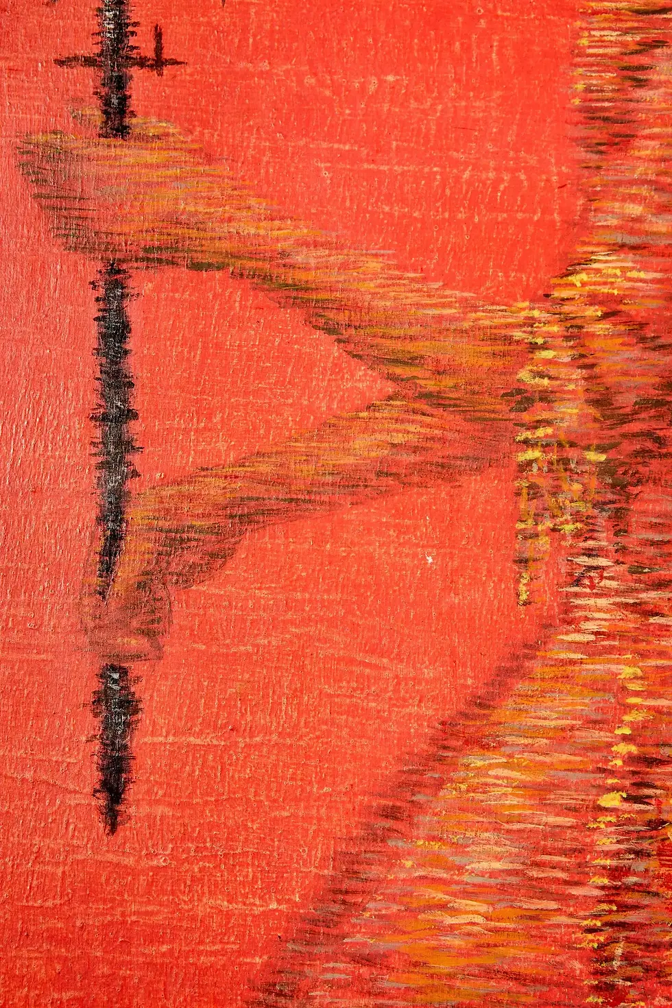 Miniature : André Acquart, suite de six portes en bois à décor peint