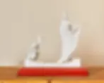 Sculpture de O. Domergue, porcelaine émaillée de Paris, vers 1940