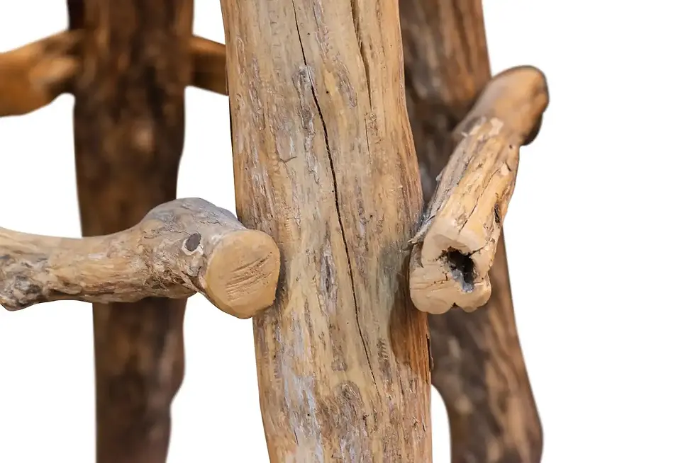 Miniature : Support de style brutaliste, bois brut, datant d'environ 1920, France