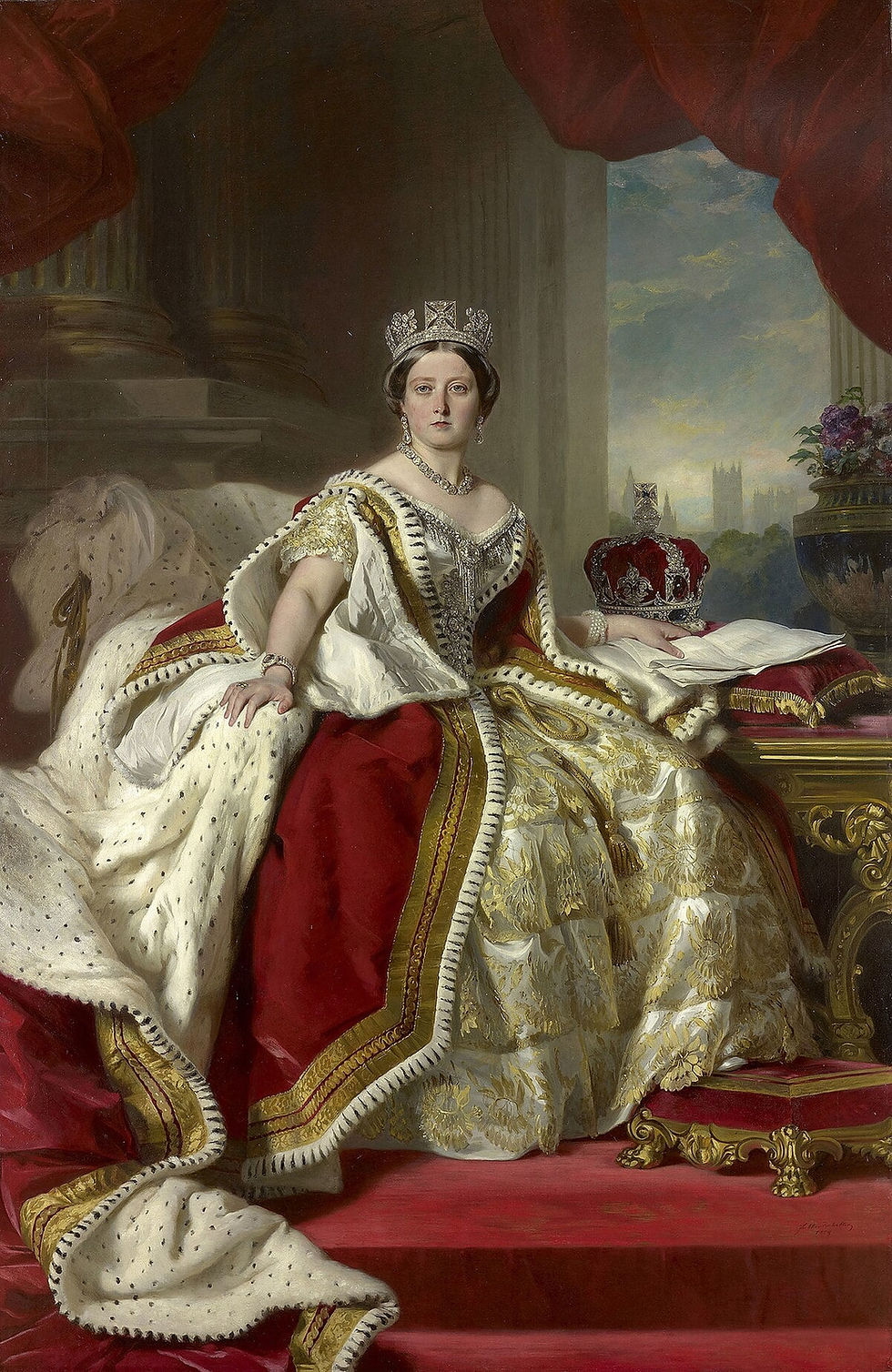 Portrait de la Reine Victoria (Royal Collection, huile sur toile, Franz Xaver Winterhalter, 1859)