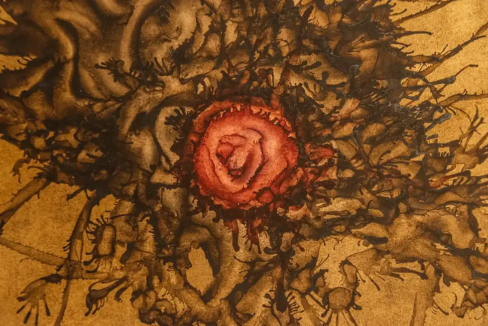 Miniature : Jean Da Milano, Composition, Techniques mixtes sur papier, 1974, France