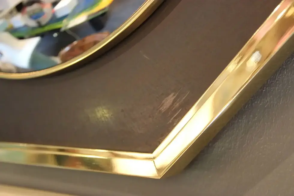 Miniature : Miroir mural ovale dans le style de la Maison Jansen, vers 1970, France