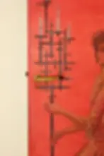 André Acquart, suite de six portes en bois à décor peint