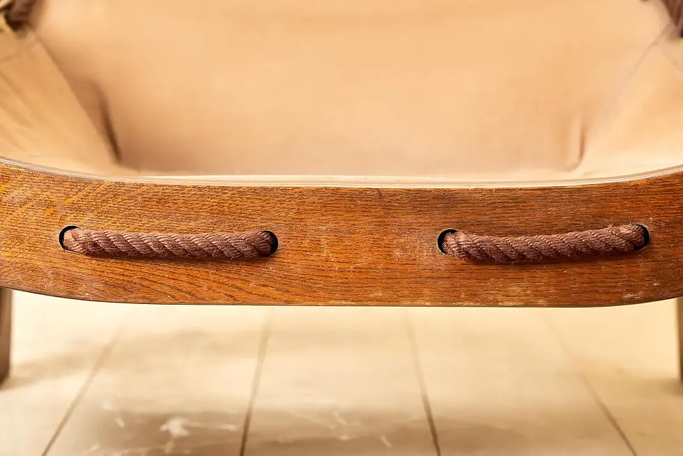 Miniature : Paire de fauteuils, Wood Wood et cuir, vers 1970, France