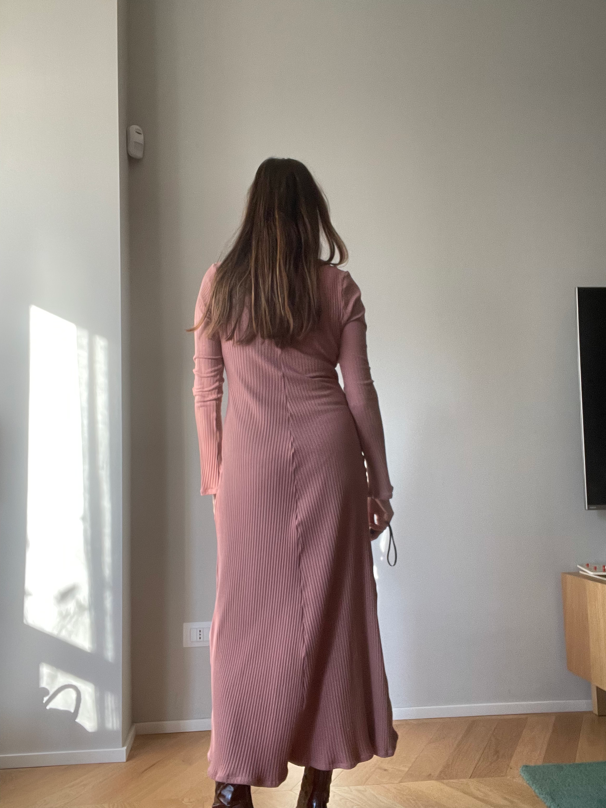 Lia Knit Dress - Powder Pink