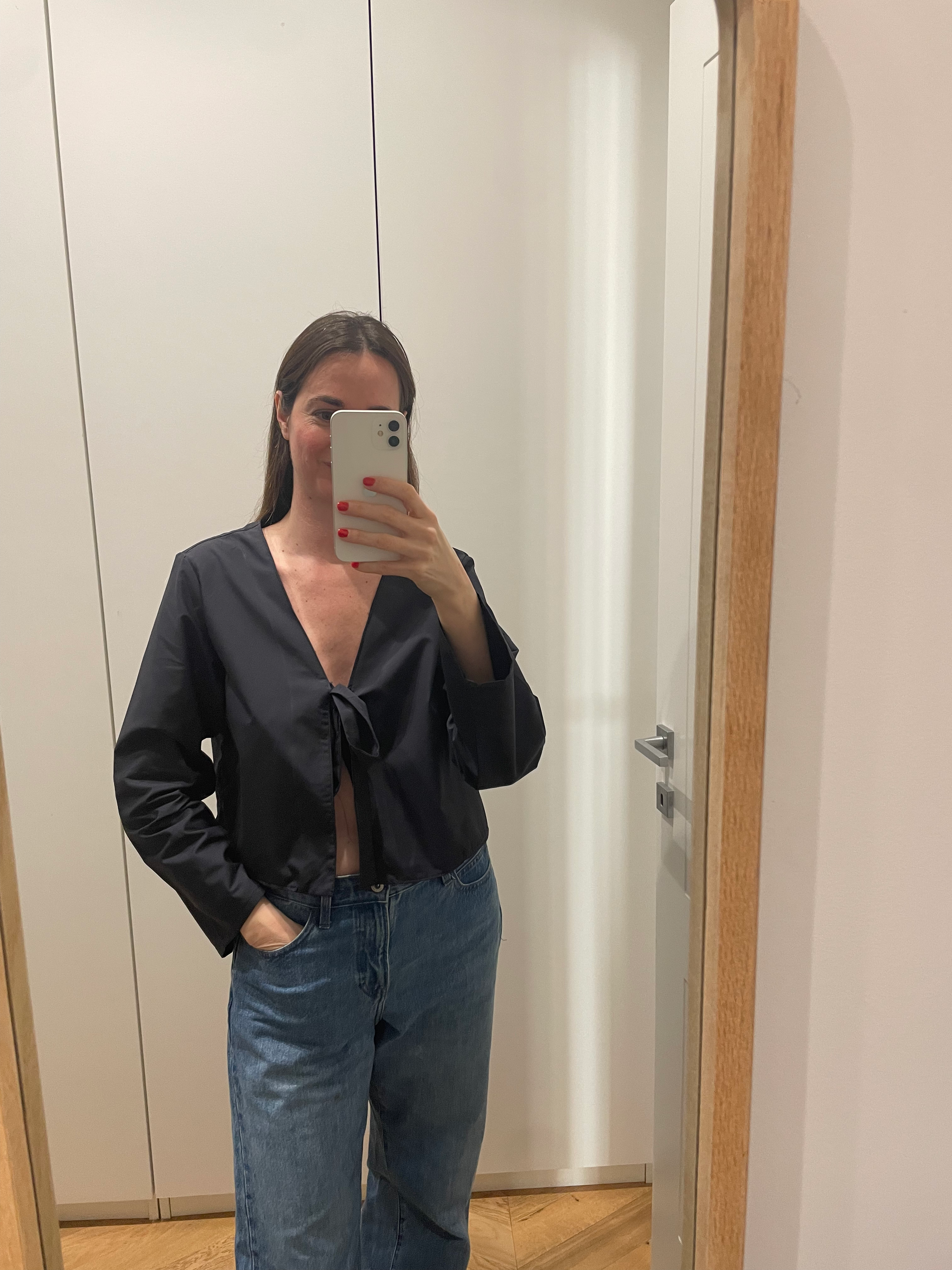 Dora Top One Tie - Black Cotton