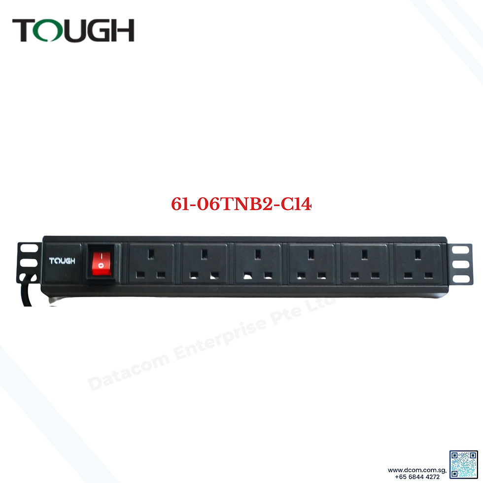 Tough PDU 19inch 6port UK socket output C14