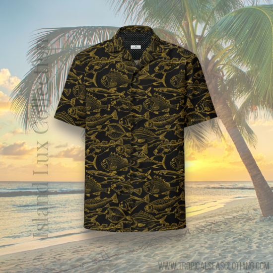 Golden Seas Hawaiian Elegance Shirt: Luxurious Island Style!