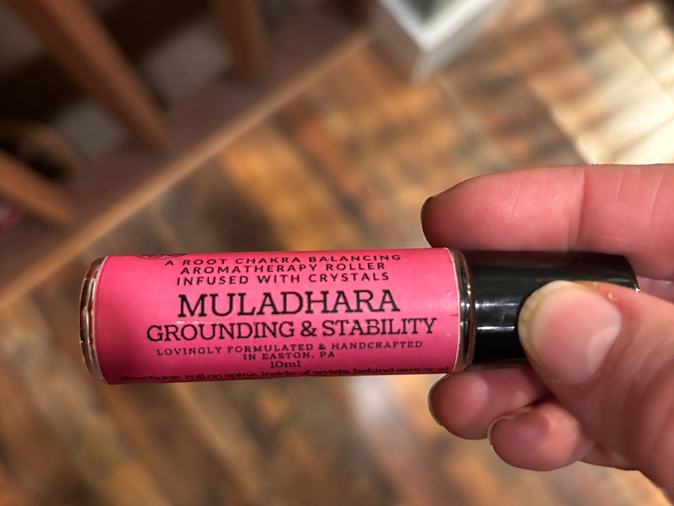Thumbnail: Muladhara-A Root Chakra Aromatherapy Roller Infused with Crystals