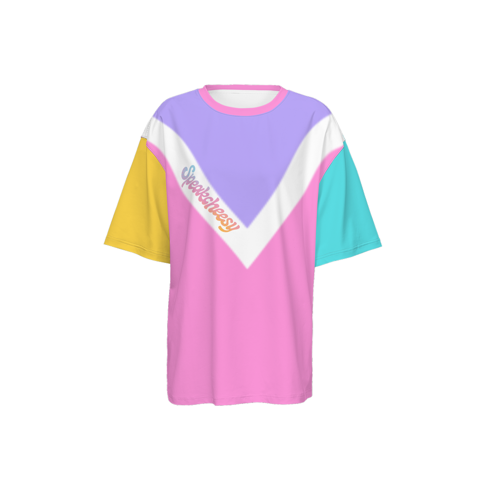Slouchy Oversized Speakcheesy Classic Colors T-shirt