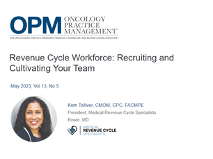 Kem Tolliver's New OPM Article "Revenue Cycle Workforce: Recruiting and Cultivating Your Team"