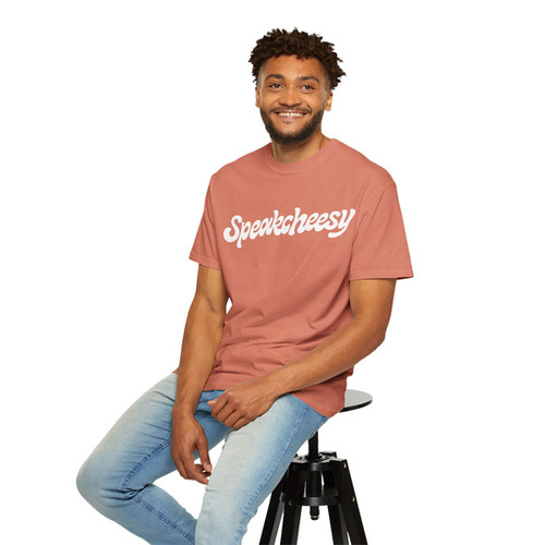 Speakcheesy Unisex Comfort Colors Tee in Miss Madame Peachy Queen