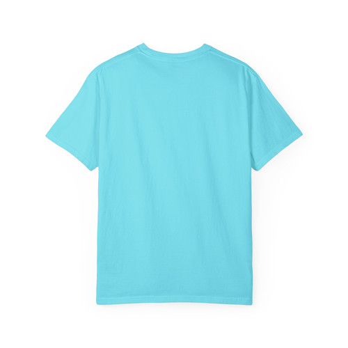 Speakcheesy Unisex Garment-Dyed T-shirt in Madame Aqua LaRue