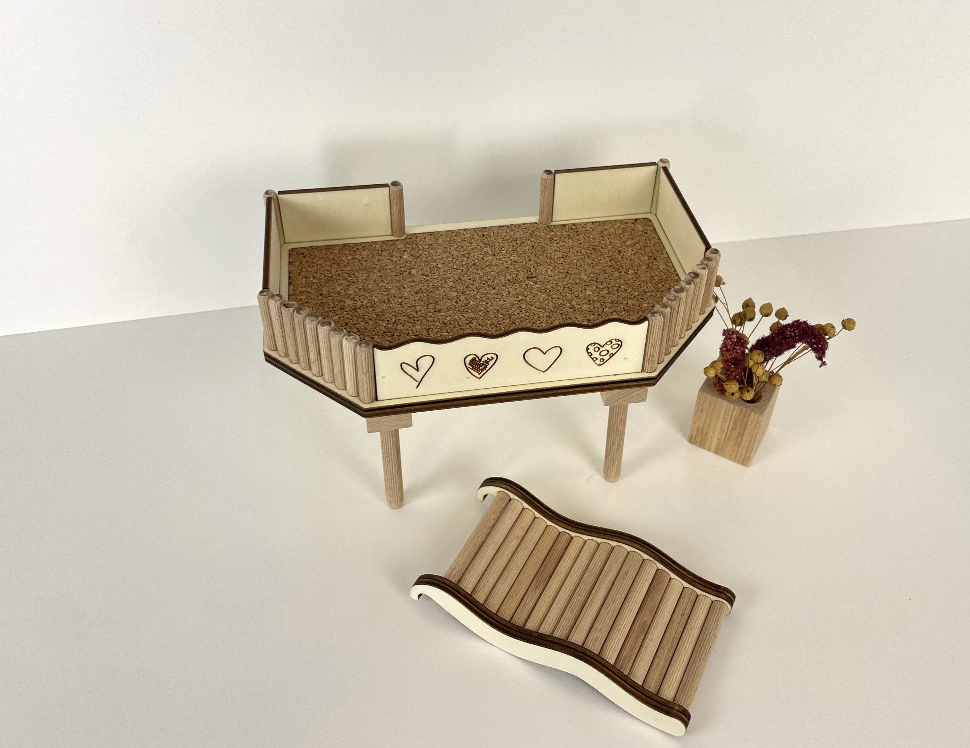 Futterplatz "Herzen" für Hamster