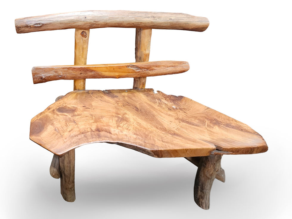 Teak Root Wood Bench San Diego Rustic