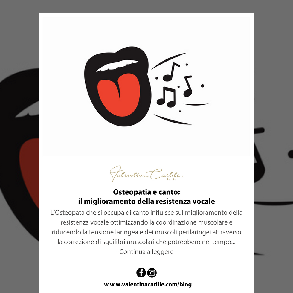 Osteopatia e canto: il miglioramento della resistenza vocale