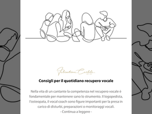 Consigli per il quotidiano recupero vocale
