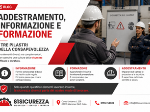 Addestramento, informazione e formazione: i tre pilastri della consapevolezza nella sicurezza sul lavoro