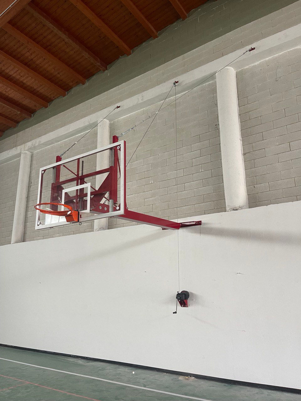 Impianto basket monotubo a ponte