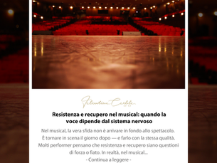 Endurance and Recovery in Musical Theatre: When the Voice Depends on the Nervous System
