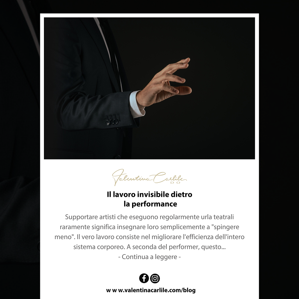 Il lavoro invisibile dietro la performance