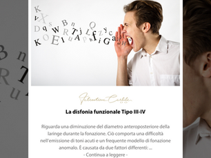 La disfonia funzionale Tipo III-IV