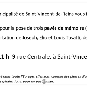 Cérémonie en la mémoire de la Famille Tosatti