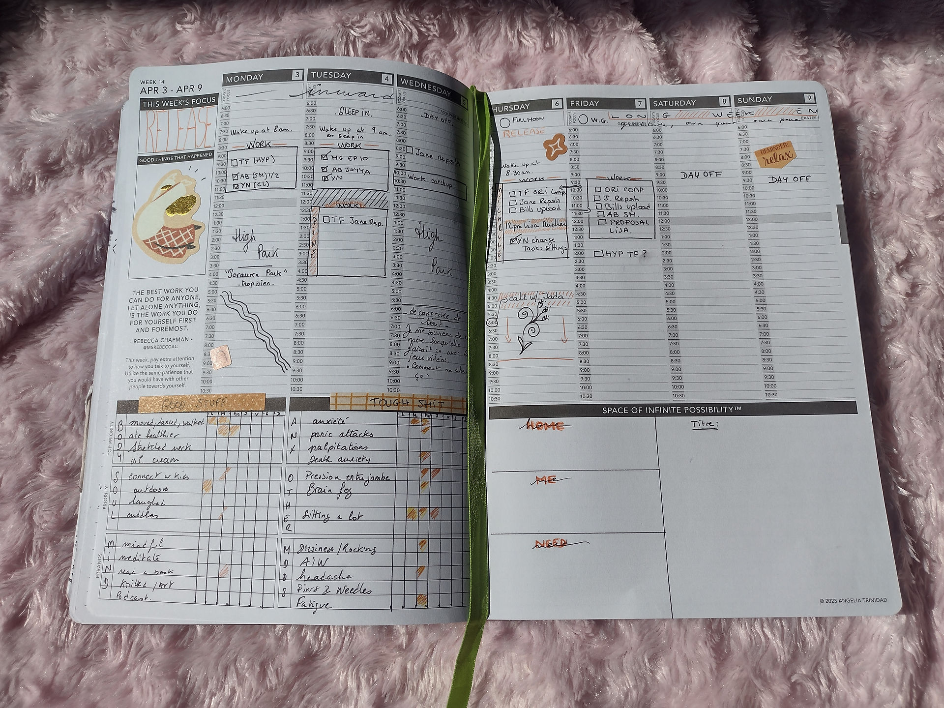 Fun Layout for weekly dated passion planner