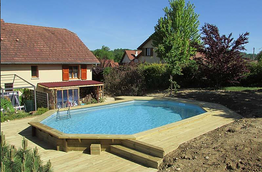 Piscine hors sol bois