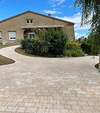 Cours pavés, entrée, aménagement Copier Création Saint-Romain-de-Surieu