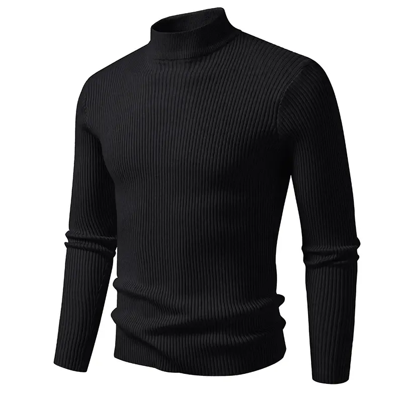 Thumbnail: Mens Mock Neck Pullover Sweater High Neck Turtleneck Long Sleeve Sweaters for