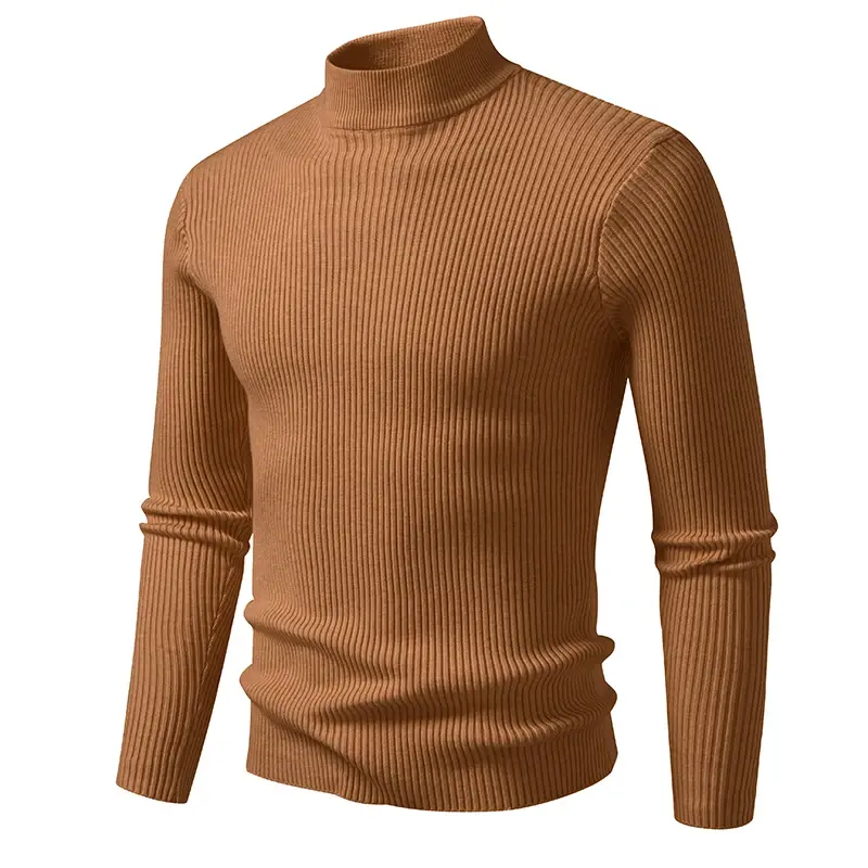 Thumbnail: Mens Mock Neck Pullover Sweater High Neck Turtleneck Long Sleeve Sweaters for