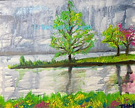 "Spring Impression" / 8" x 10" / Acrylic on Canvas / Original $400