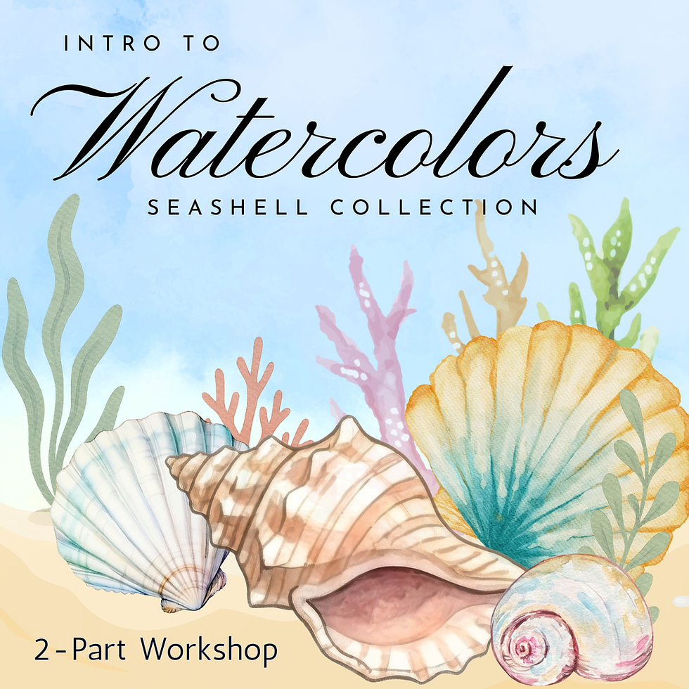 Intro to watercolor - Seashells & Coral Collection