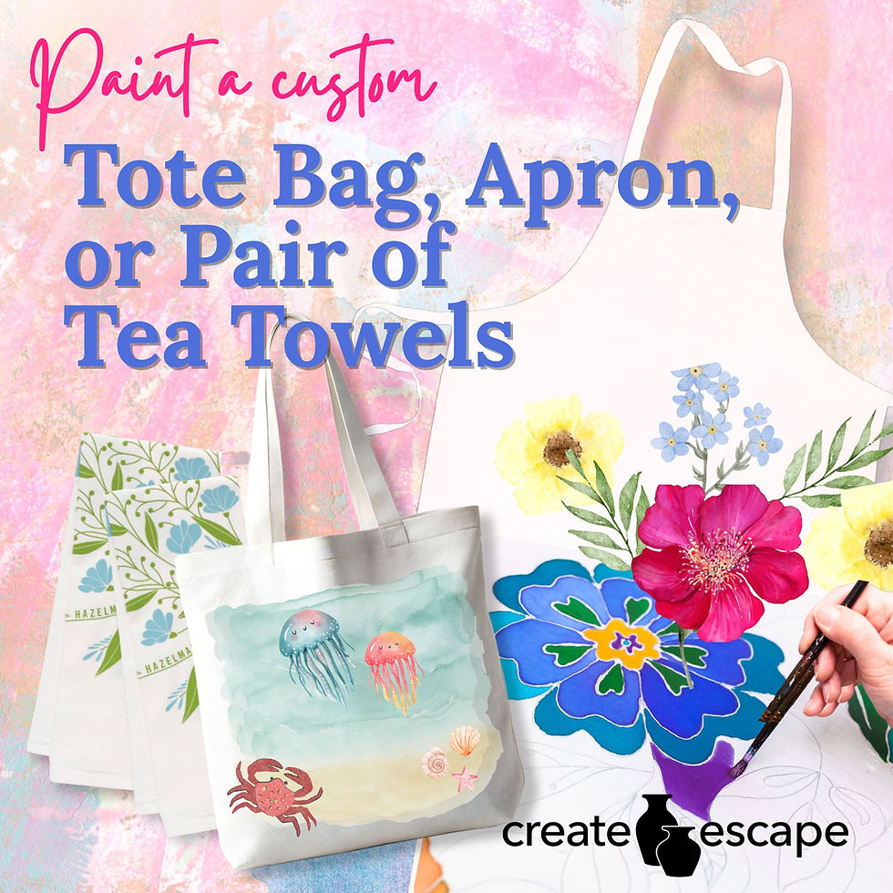 Paint a Custom Apron, Tote Bag, or Pair of Tea Towels