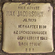 Foto des Stolpersteins