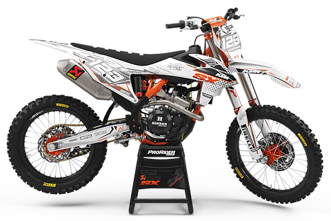 Custom Dirt Bike Graphics Kit Ktm Vertex White Ca39c3 Custom Graphics Mx