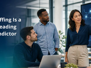 Technology professionals collaborate around data analytics and AI workflow visuals, representing the specialized talent helping organizations advance technology, transformation, and growth initiatives.