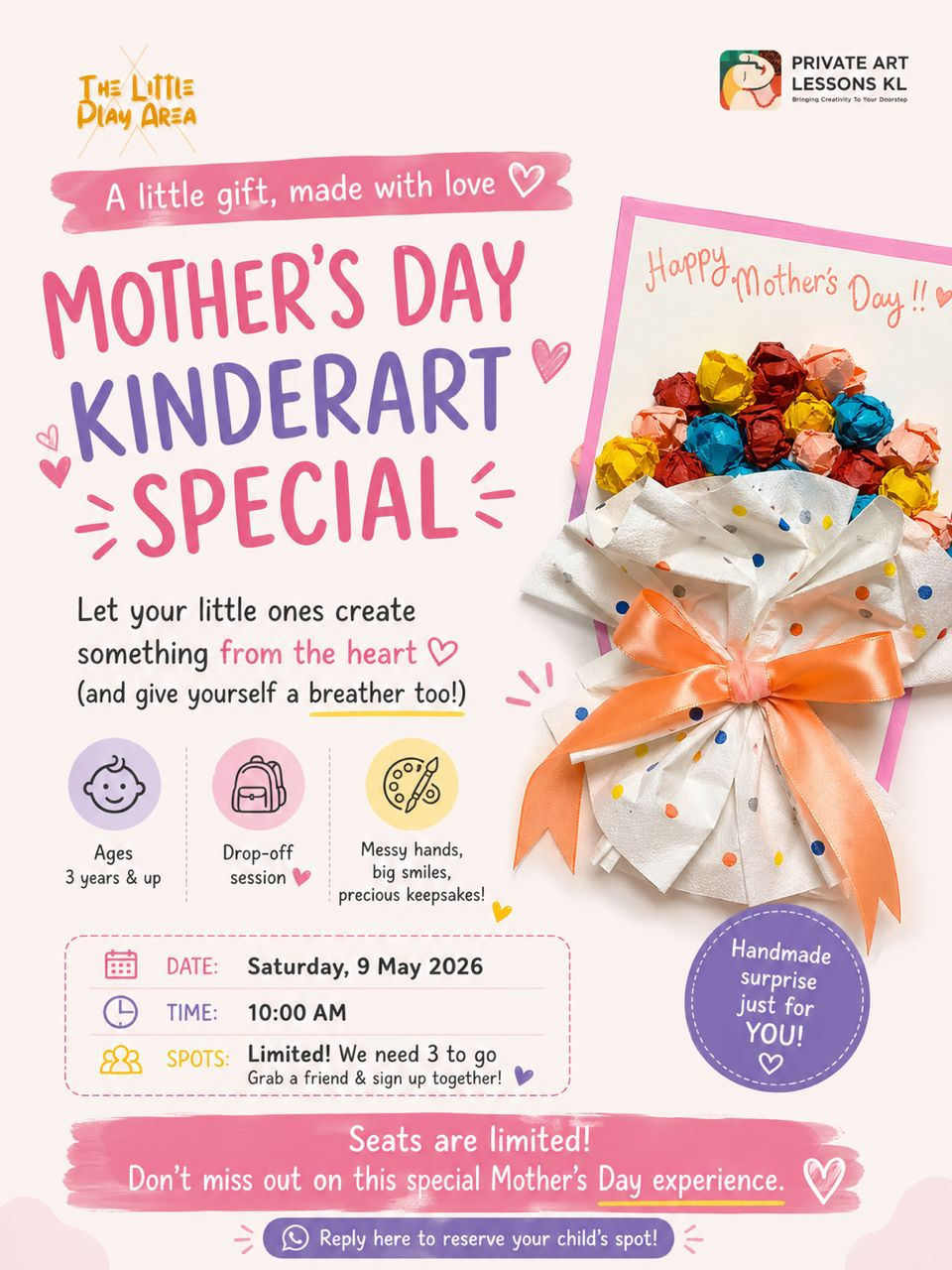 Mother's Day Kinder Art Special @ The Little Play Area