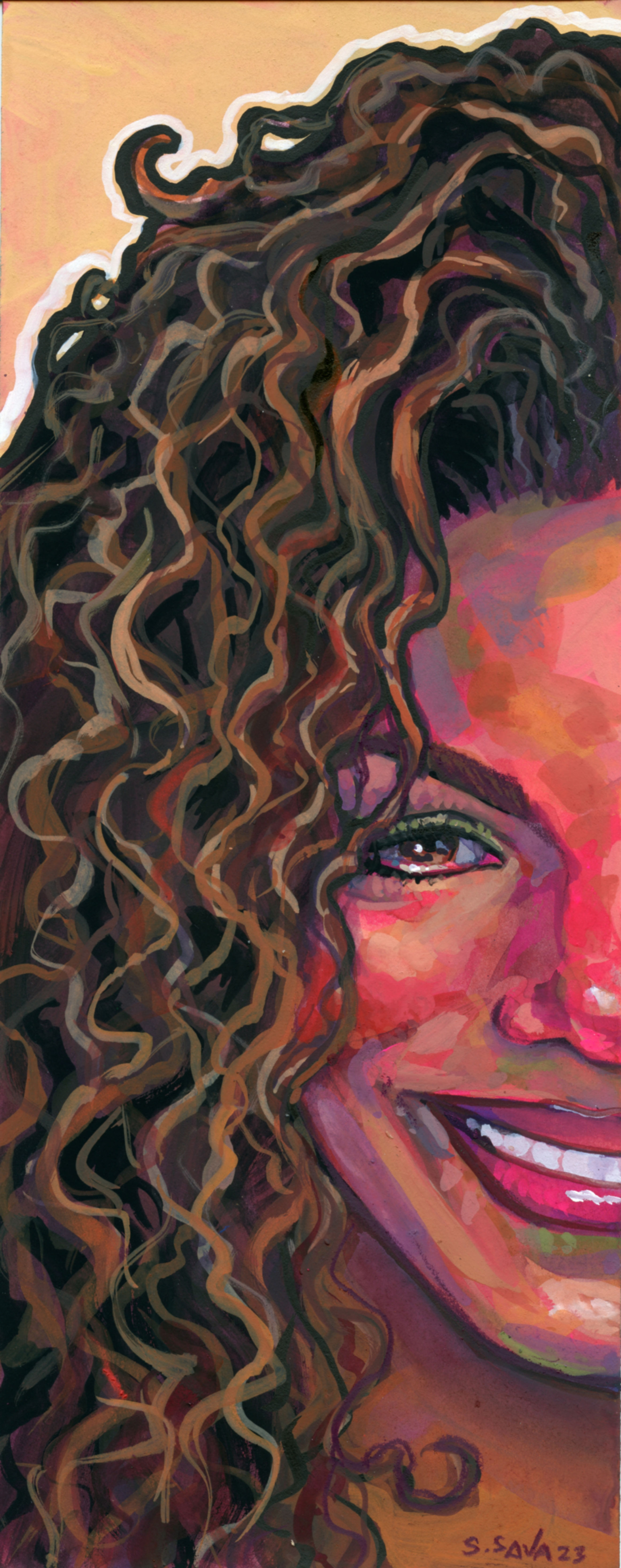 Janet Jackson Gouache Painting