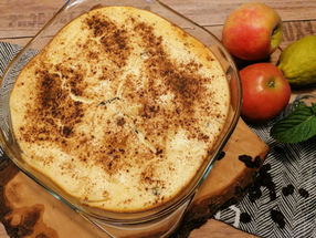 Quarkauflauf mit Äpfeln (und Xylit)