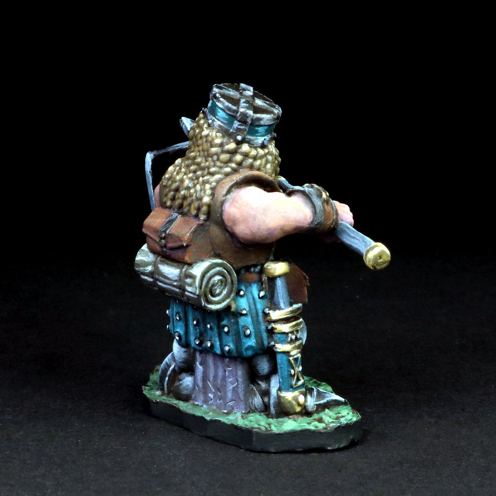 Thumbnail: Female Dwarven Warrior w/Pike - Annora Gemtin (Resin)